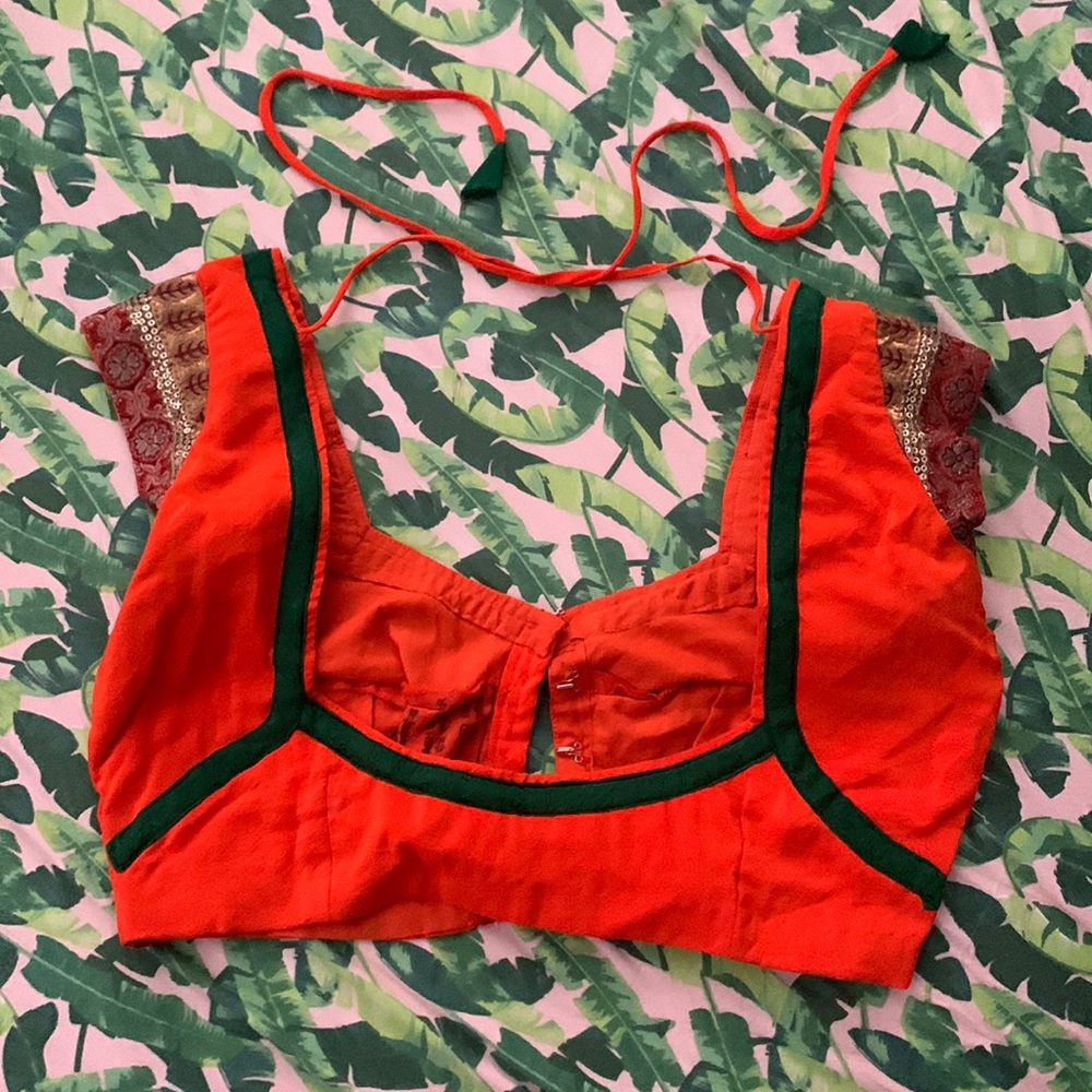 Super cute one of a kind crop top. Only one made from upcycled material.